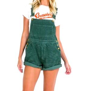Princess Polly | Green Corduroy Overalls for Women